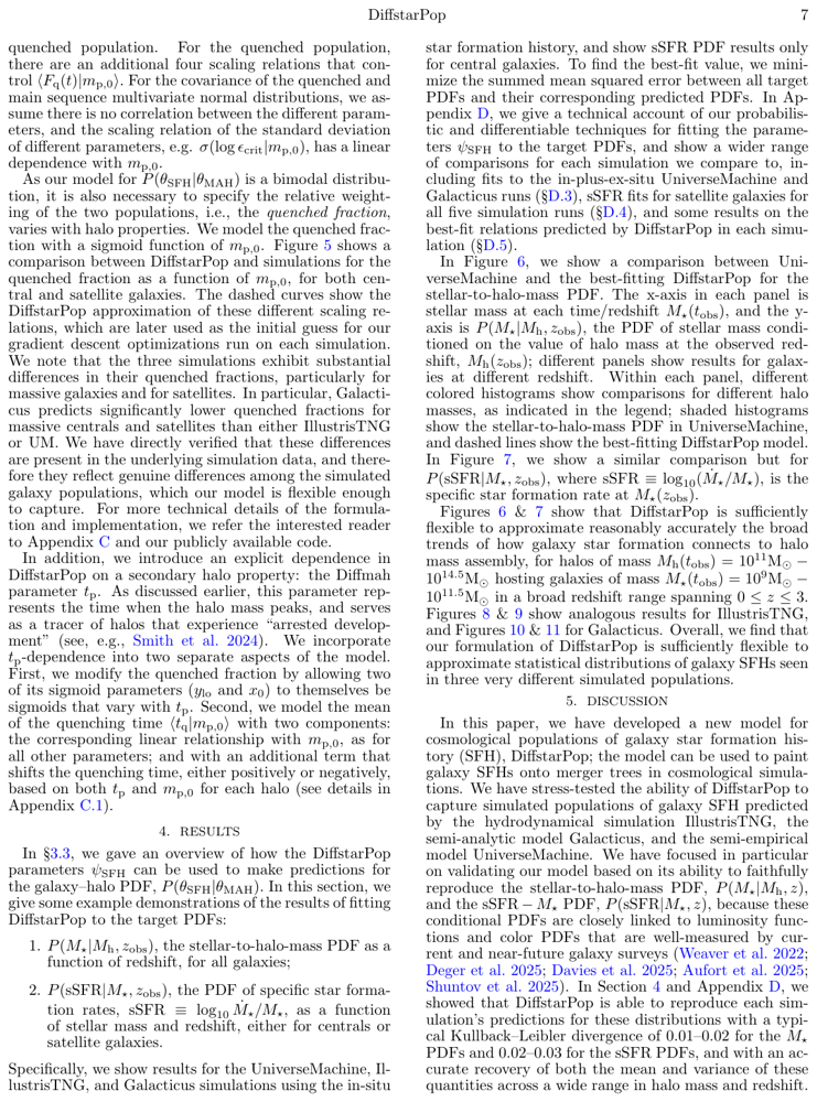 Figure from DiffstarPop: A generative physical model of galaxy star formation history